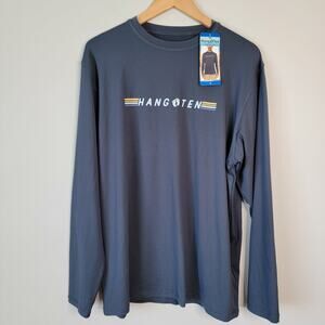 Hang Ten UPF 50+ UV Protection Navy Shirt Mens L Beach Fishing Hiking NEW